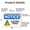 Signmission Electric Fence OSHA Notice Sign, Aluminum, 10in W x 7in L, 2PK OS-2PACK-NS-A-710-L-11626 - alternate 6